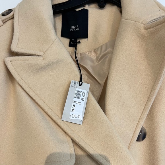 River Island long camel peacoat - Picture 2 of 7